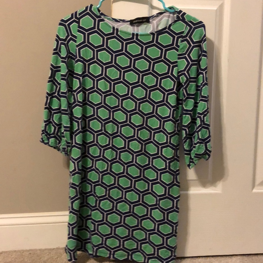 Hourglass Lilly Green and Blue Dress